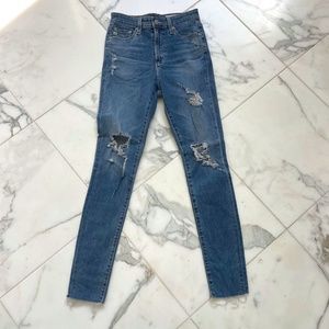 Ag Adriano Goldschmied -The Mila Ankle ---Very distressed denim- Size 26R